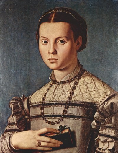 Portrait of a Girl with a Book by Agnolo Bronzino